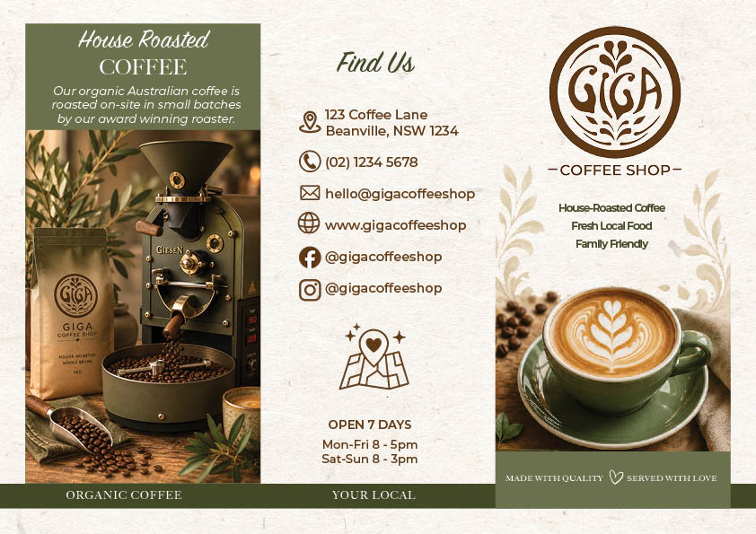 Giga Coffee Shop – Branding Project ⭐