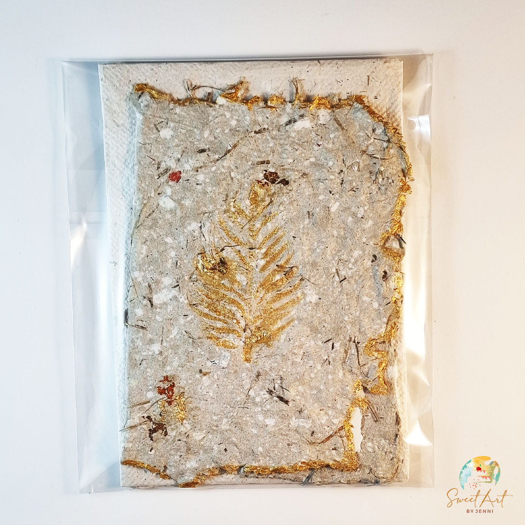 Sweet-Art by Jenni -  #1 Gold Leaf Greeting Card + Envelope