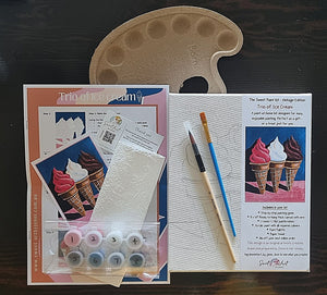 Sweet-Art by Jenni -  The Sweet Paint Kit- Trio of Ice Cream - Vintage Edition