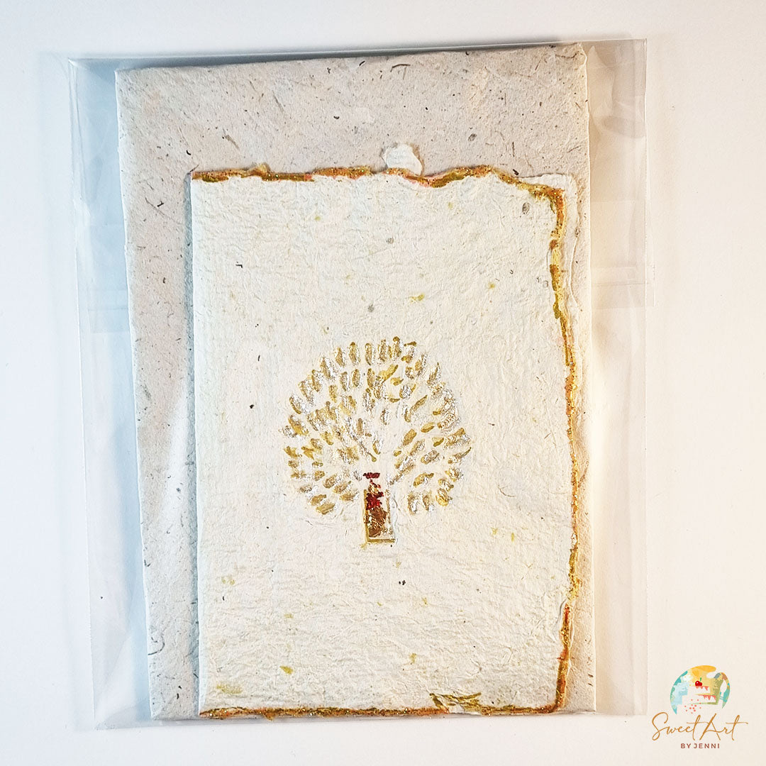 Sweet-Art by Jenni -  #2 Gold Leaf Greeting Card + Envelope