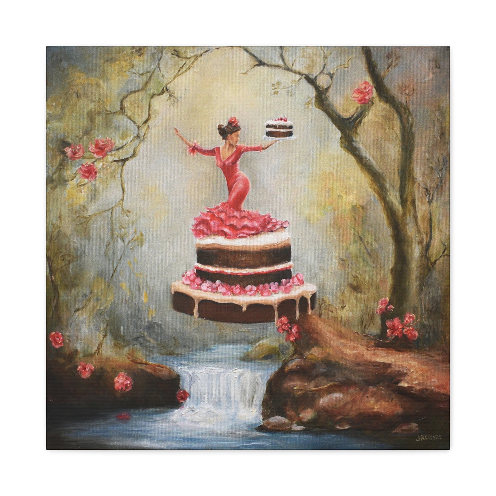 Sweet-Art by Jenni -  Sweet Flamenco Canvas Print 60x60cm