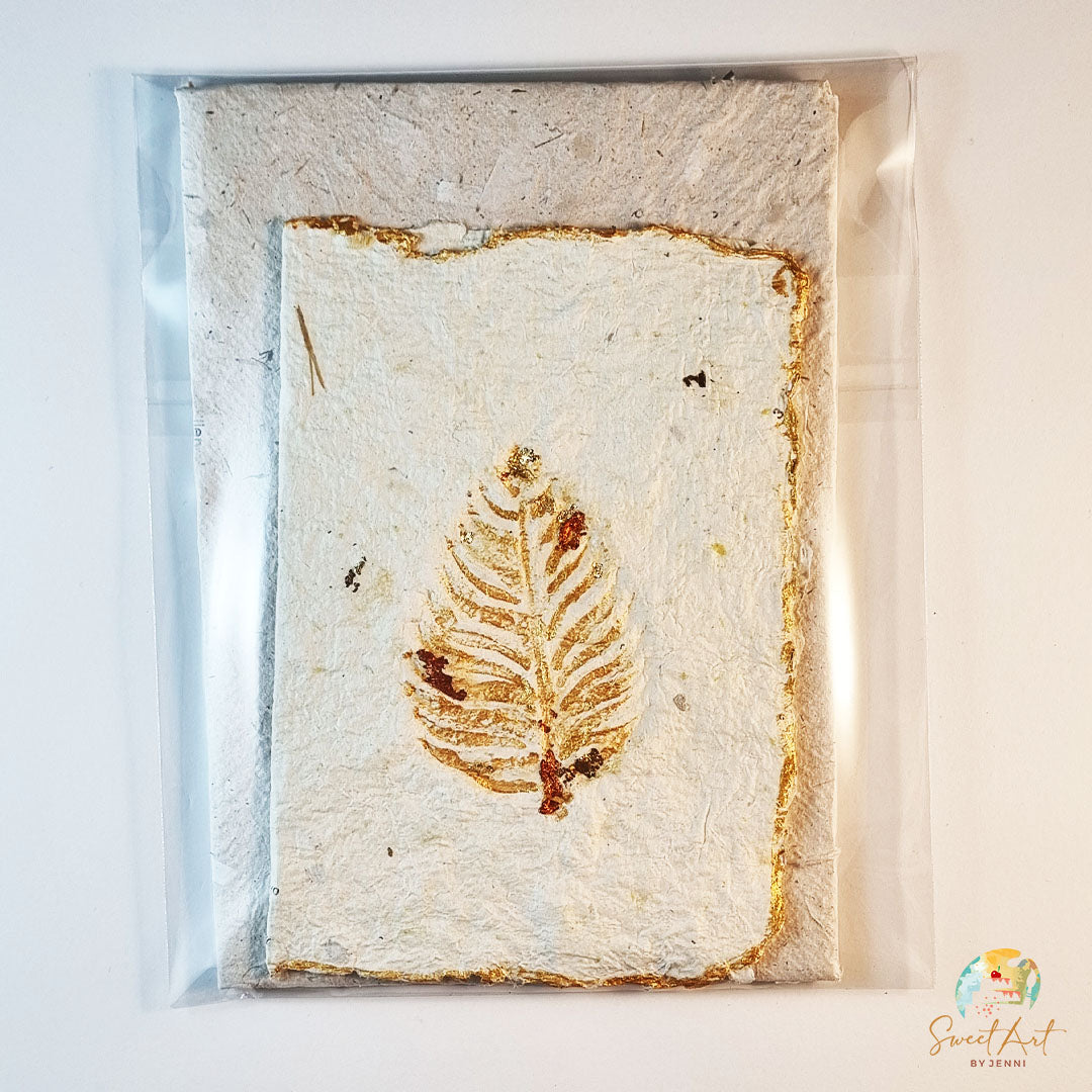 Sweet-Art by Jenni -  #3 Gold Leaf Greeting Card + Envelope