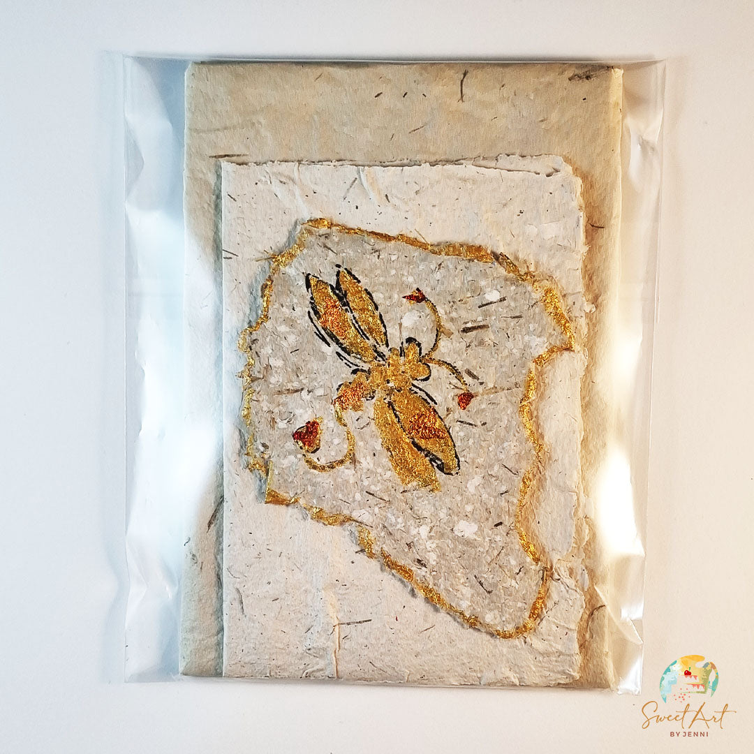 Sweet-Art by Jenni -  #4 Gold Leaf Greeting Card + Envelope