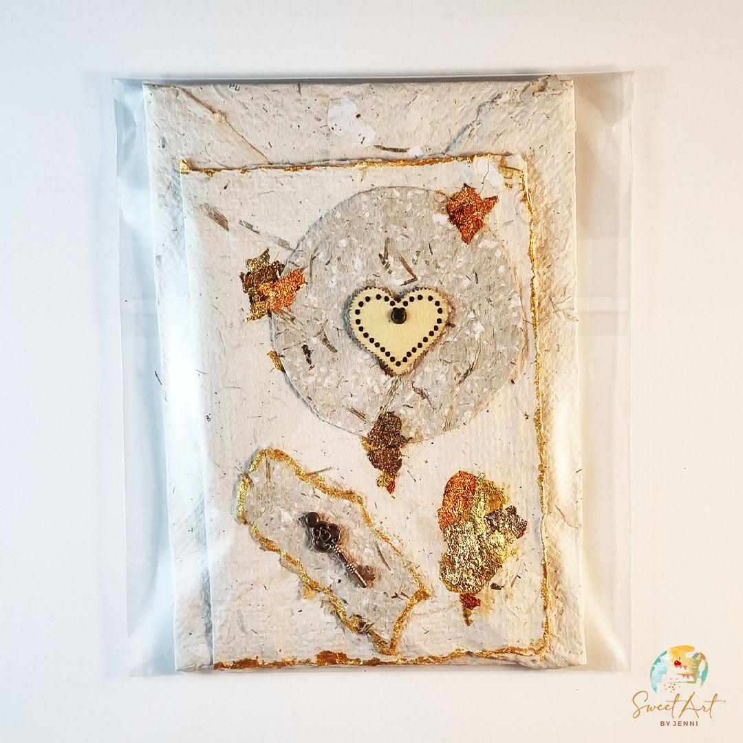 Sweet-Art by Jenni -  #5 Gold Leaf Greeting Card + Envelope