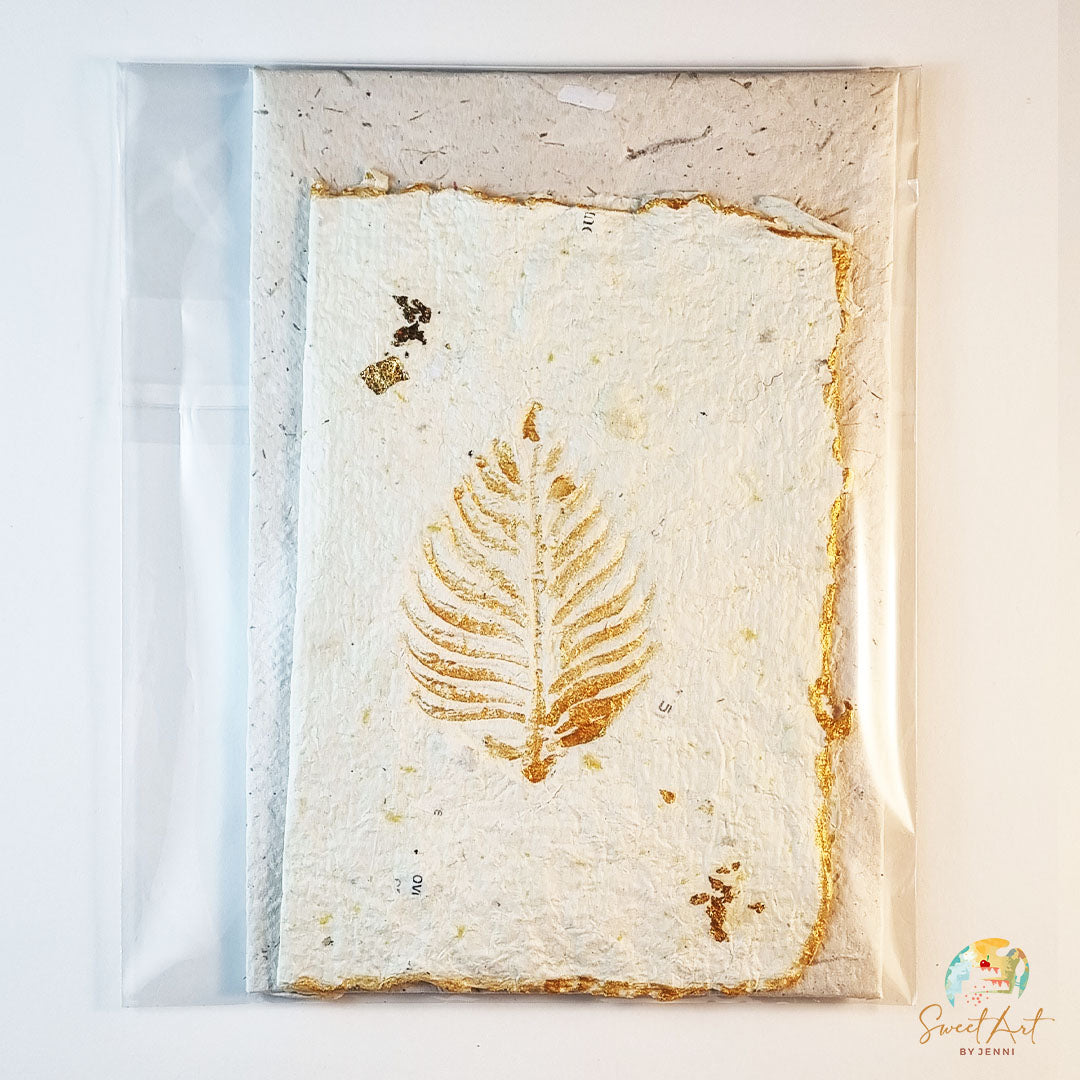 Sweet-Art by Jenni -  #6 Gold Leaf Greeting Card + Envelope