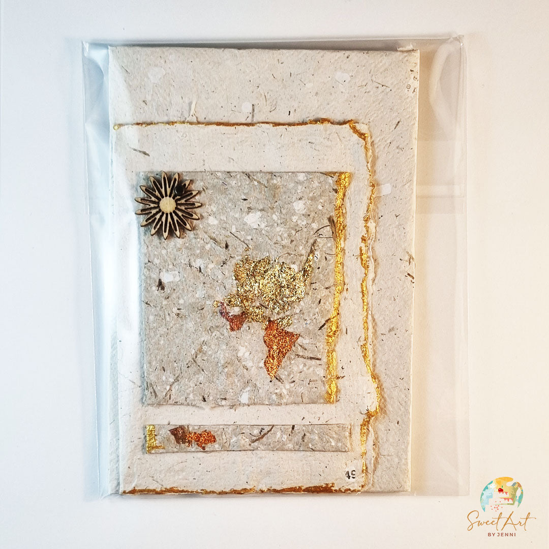 Sweet-Art by Jenni -  #7 Gold Leaf Greeting Card + Envelope