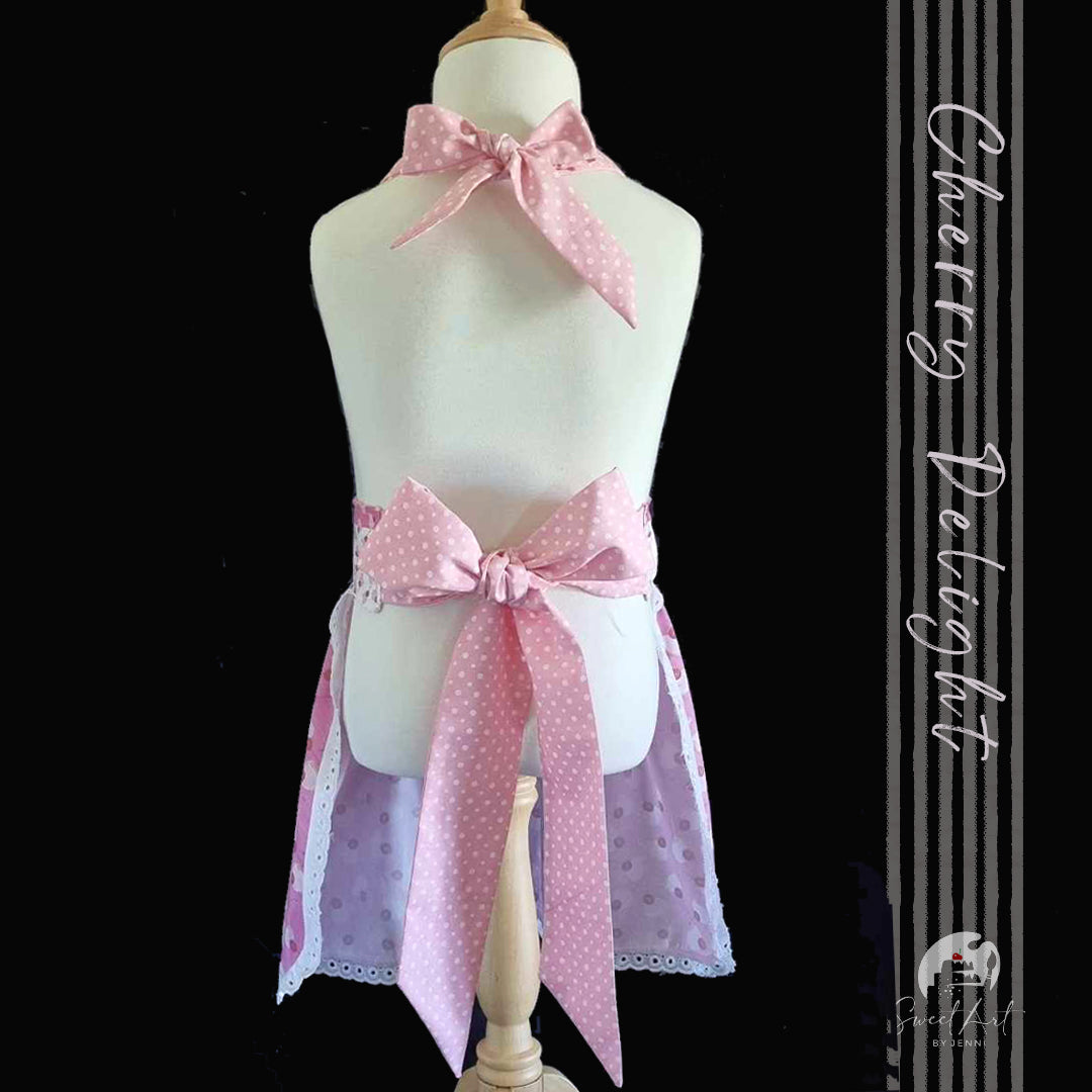 Sweet-Art by Jenni -  Child’s Apron 'Cherry Delight' Hand Sewn