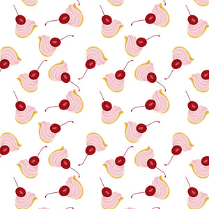 Sweet-Art by Jenni -  "Cherry Swirl" Framed Print 27x27cm