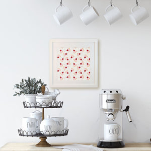 Sweet-Art by Jenni -  "Cherry Swirl" Framed Print 27x27cm