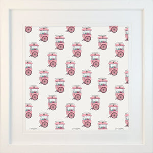 Sweet-Art by Jenni -  "Chocolatier Cart" Framed Print 27x27cm