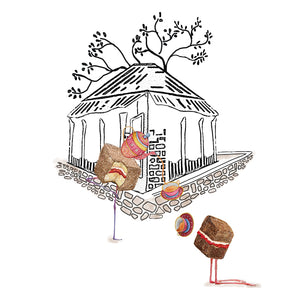 Sweet-Art by Jenni -  "Pouring Tea" Framed Print 27x27cm