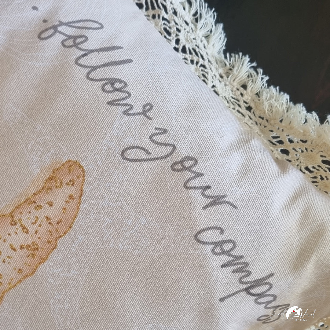 Sweet-Art by Jenni -  Follow Your Compass Cushion