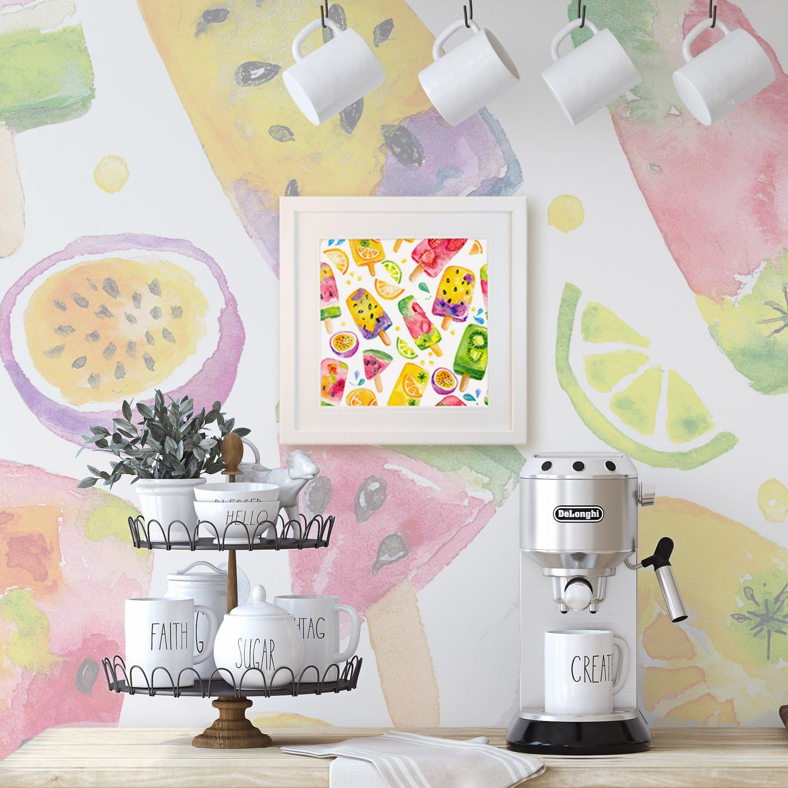 Sweet-Art by Jenni -  "Fruity Pops" Framed Print 27x27cm