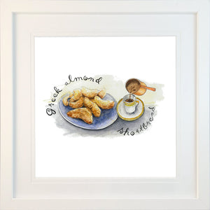 Sweet-Art by Jenni -  "Greek Almond Shortbread" Framed Print 27x27cm