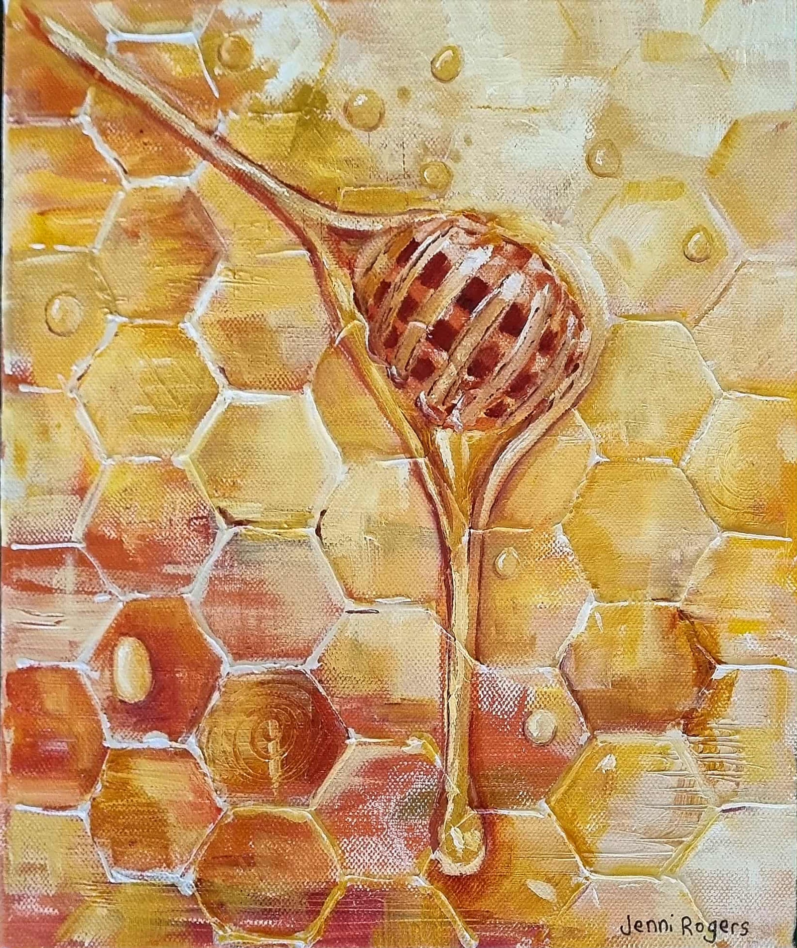 Sweet-Art by Jenni -  Words are like Honey ~ Original Artwork by Jenni Rogers