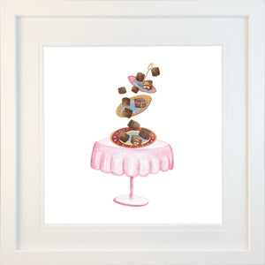 Sweet-Art by Jenni -  "Lamington Topple" Framed Print 27x27cm