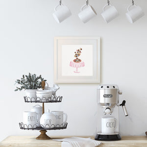 Sweet-Art by Jenni -  "Lamington Topple" Framed Print 27x27cm