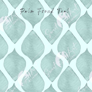 Sweet-Art by Jenni -  Boho Teal Collection Palm Frond Teal 