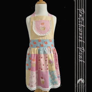 Sweet-Art by Jenni -  Child’s Apron 'Patchwork Pink' Hand Sewn