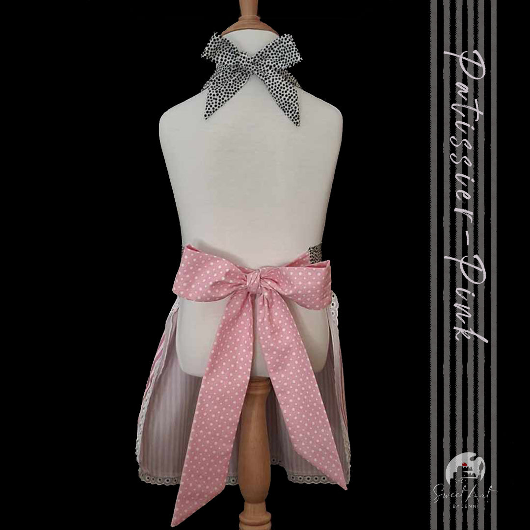 Sweet-Art by Jenni -  Child’s Apron 'Pâtissier-Pink' Hand Sewn