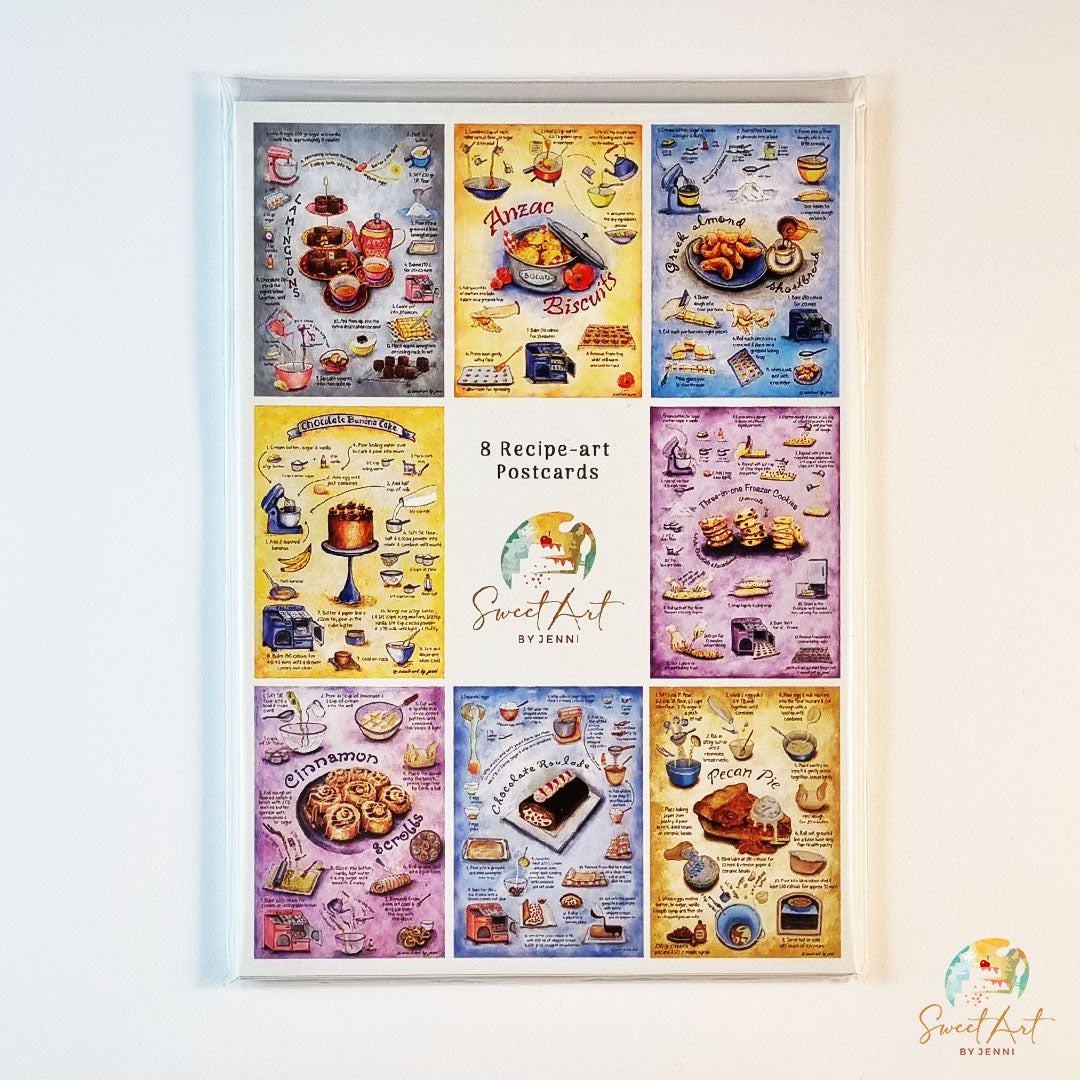 Sweet-Art by Jenni -  Recipe-art Postcard pack