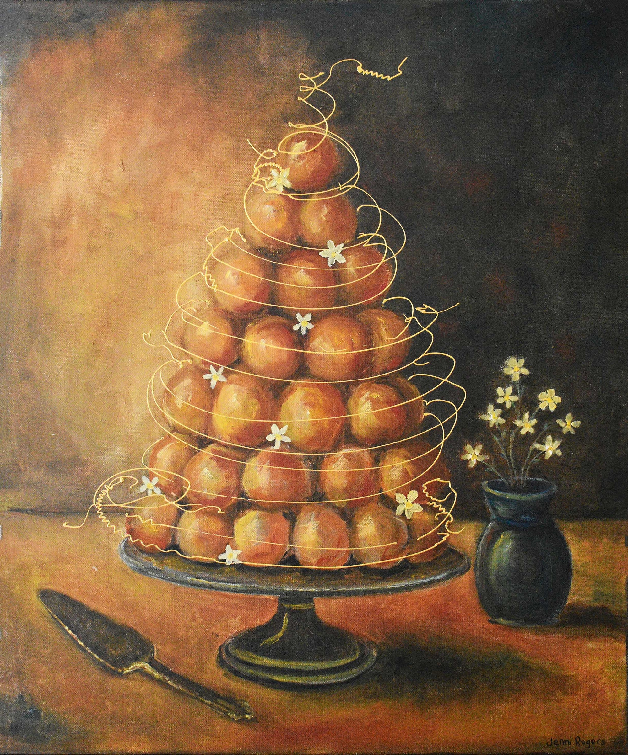 Sweet-Art by Jenni -  Spun in Gold ~ Original Artwork by Jenni Rogers