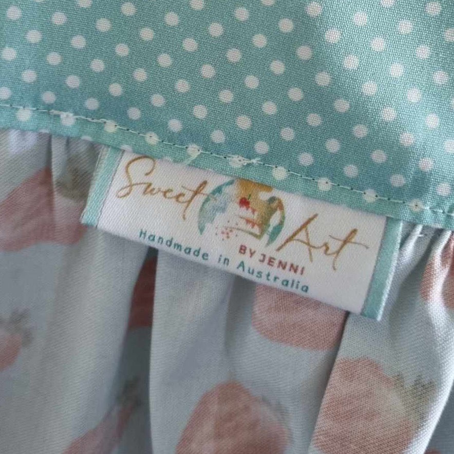 Sweet-Art by Jenni -  Child’s Apron 'Strawberries' Hand Sewn