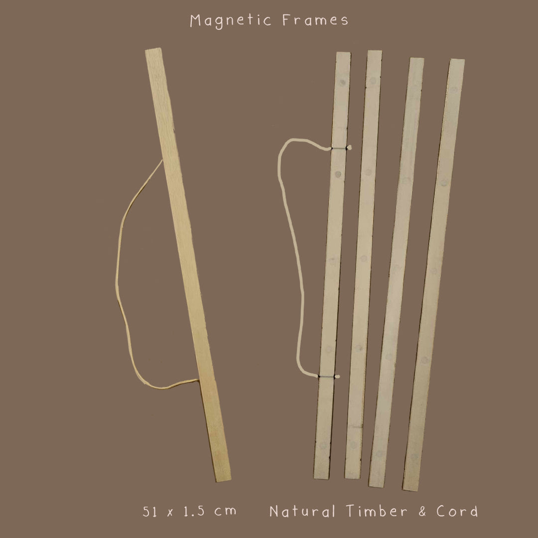 Sweet-Art by Jenni -  Magnetic Timber Hangers - Large Natural Timber