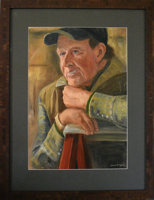 Gary Young - This is a painting of Gary Young and I was inspired to paint this amazing human, who founded Young Living essential oils. I've never met someone so amazing, the stories he would tell and the knowledge he had on all thing's health related. Not to mention he was an amazing jouster by Australian Artist Jenni Rogers