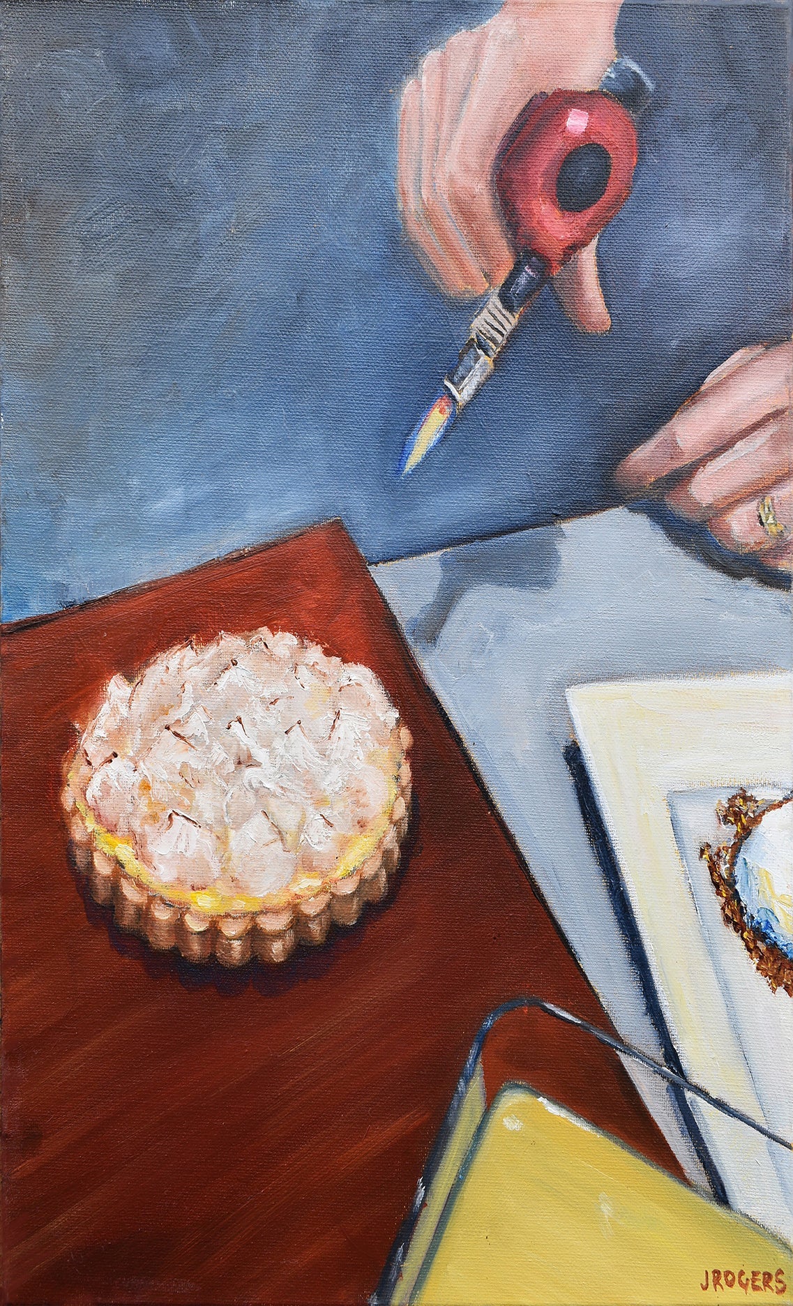Sweet-Art by Jenni -  Lemon Meringue Tart ~ Original Art by Jenni Rogers
