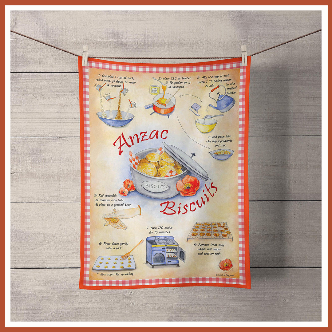 Anzac Biscuits Recipe-art *Permit required*