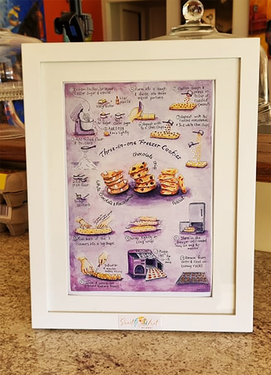 Sweet-Art by Jenni -  Three-in-one freezer cookies Print Just the print