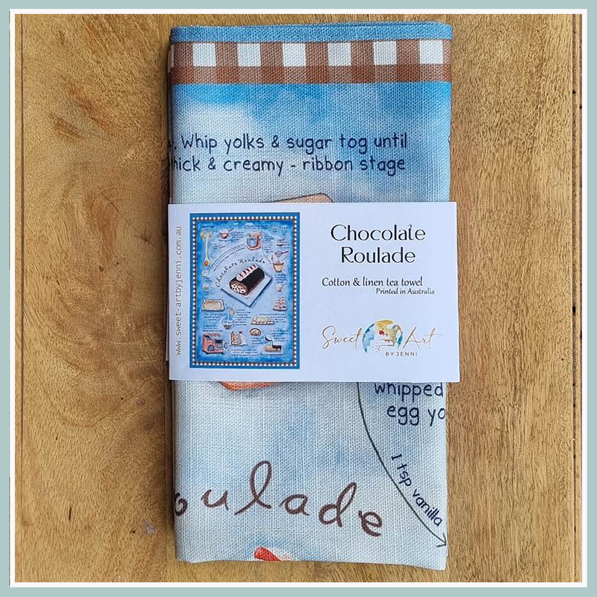 Chocolate Roulade Recipe-art Tea Towel