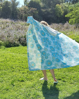 Sunshiny Day Hooded Sherpa Fleece Blanket